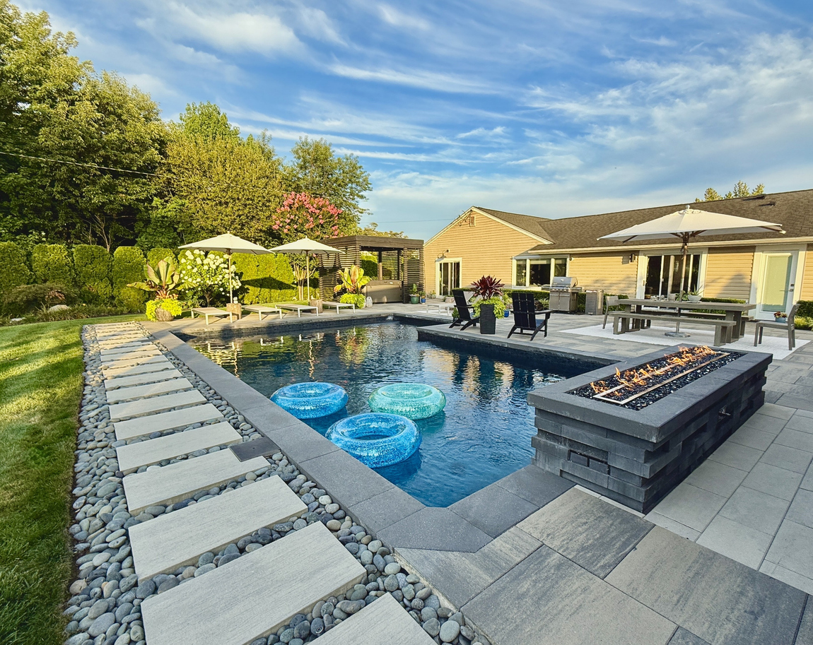 Pool Deck concrete installation in Lincoln